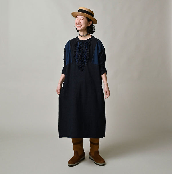 45R Indigo Iroiro Dress