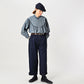 45R Indigo Gabardine Charlotte Baggy Pants