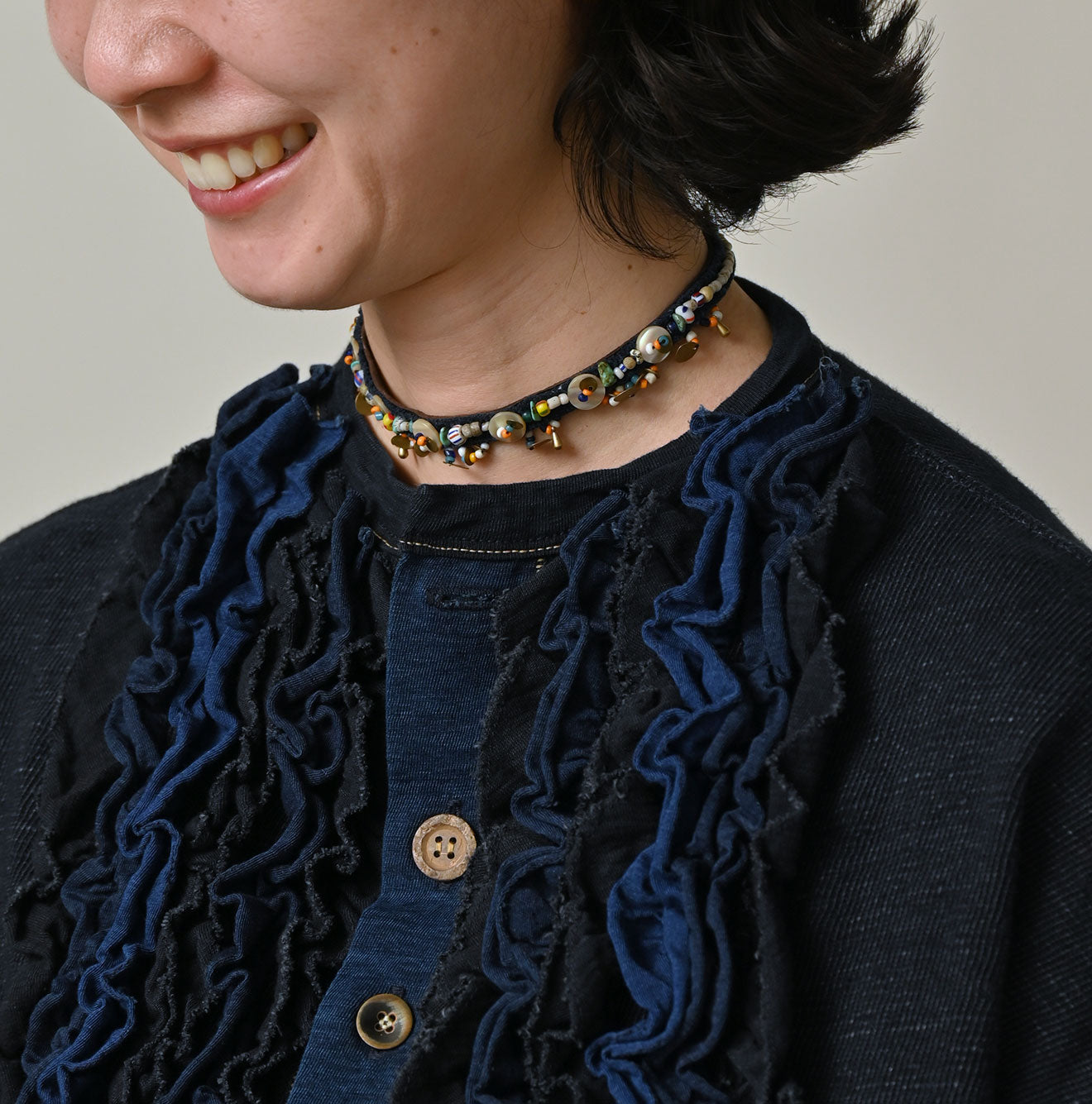 45R Indigo Iroiro Cardigan