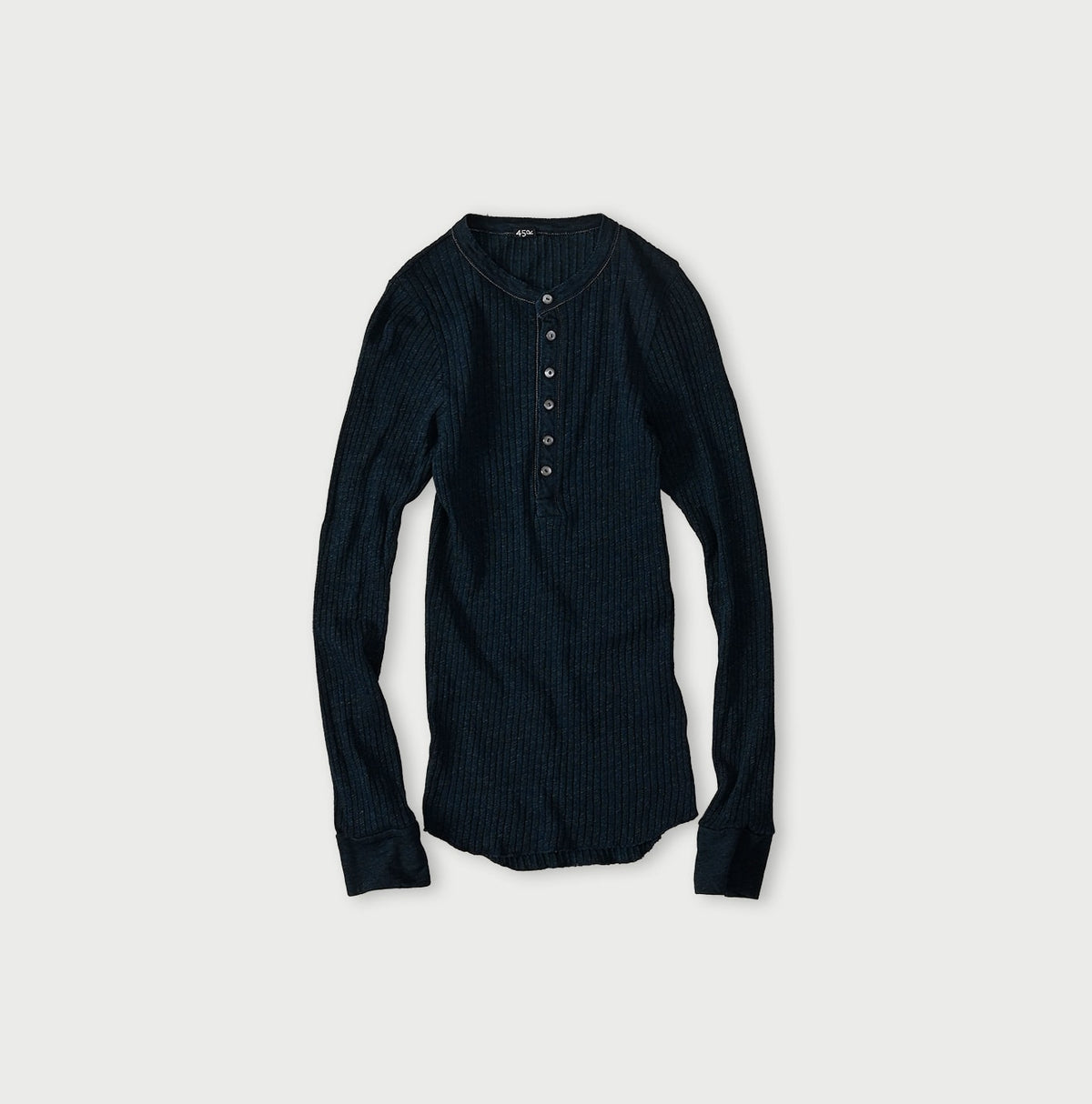 45R Indigo Toton Teleco Henley T-shirt