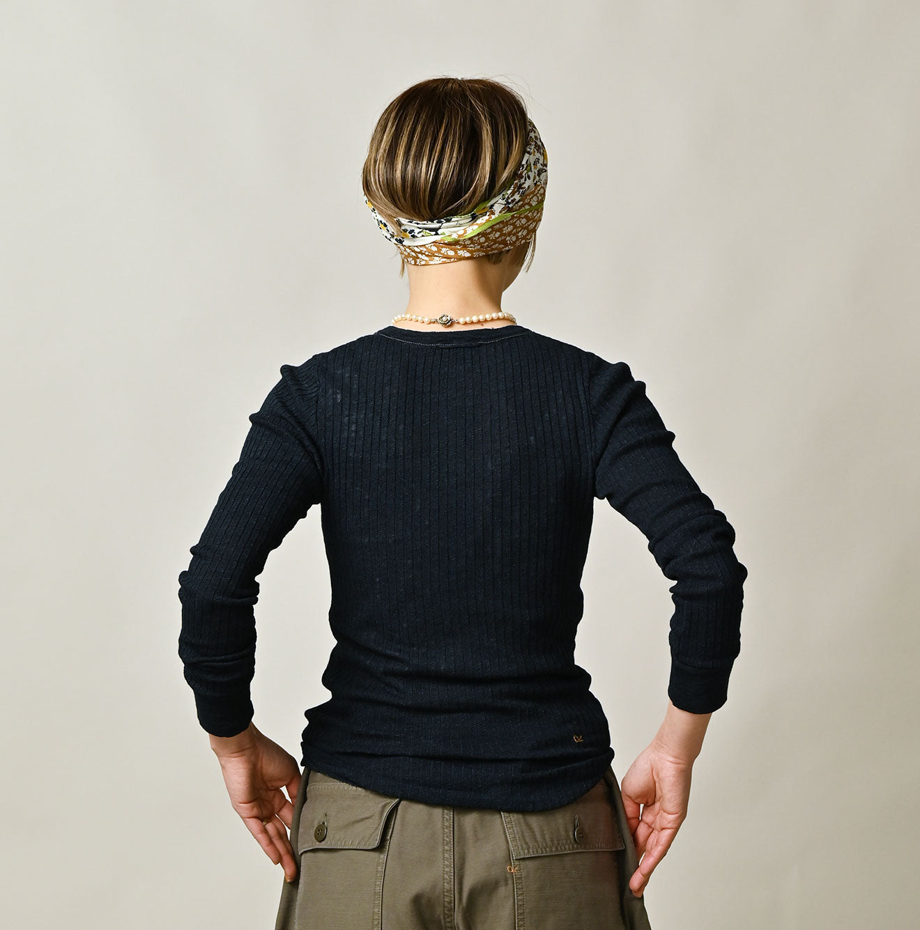 45R Indigo Toton Teleco Henley T-shirt