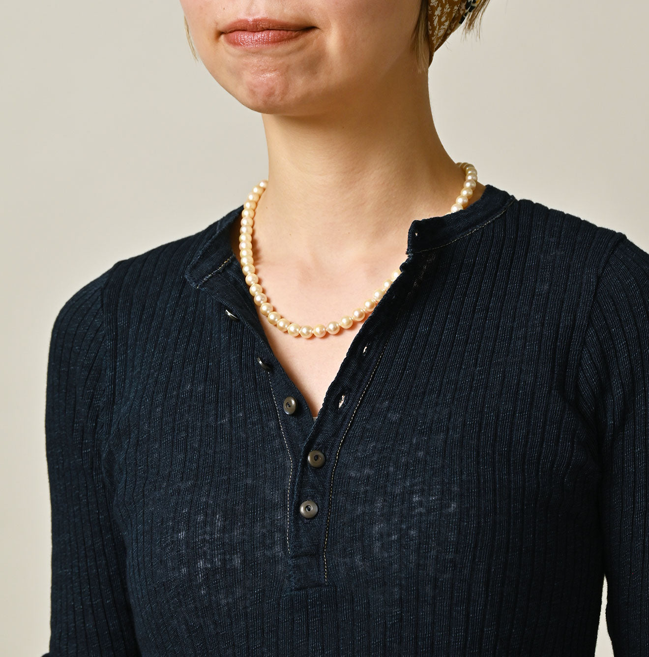 45R Indigo Toton Teleco Henley T-shirt