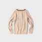 45R Beige Tilden Knit-sewn Sweater