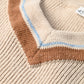 45R Beige Tilden Knit-sewn Sweater