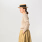 45R Beige Tilden Knit-sewn Sweater