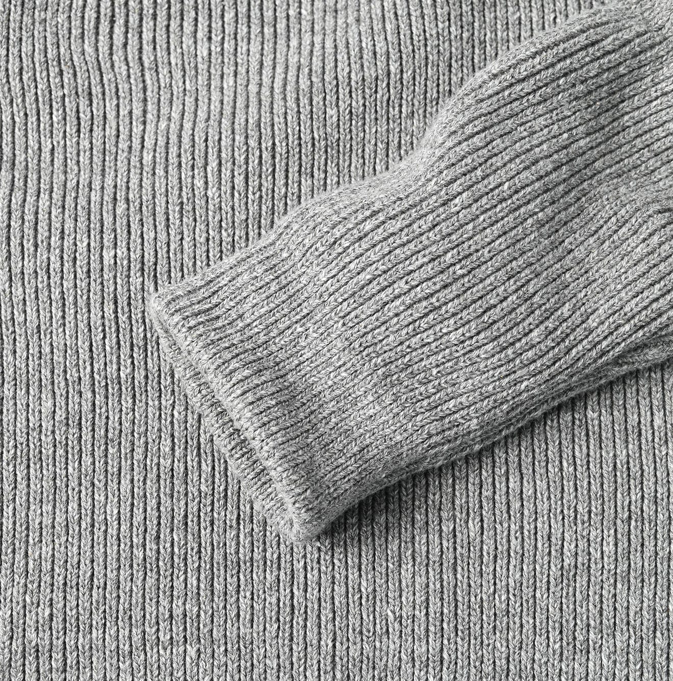 45R Gray Top Tilden Knit-sewn Sweater