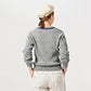 45R Gray Top Tilden Knit-sewn Sweater