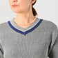 Gray Top Tilden Knit-sewn Sweater (Size 2) - 45R by 45rpm studio