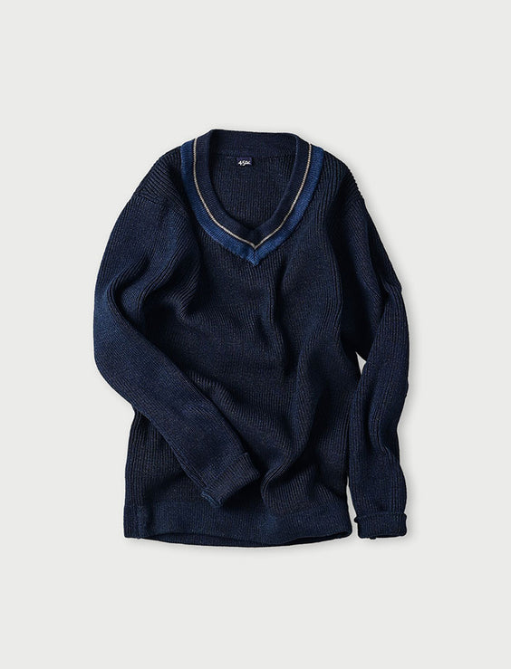 Indigo Tilden Knit-sewn Sweater