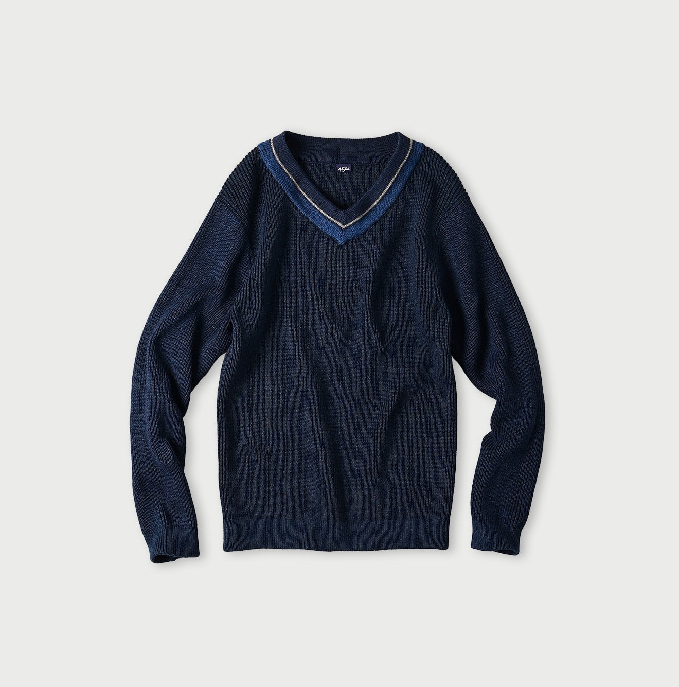 45R Indigo Tilden Knit-sewn Sweater