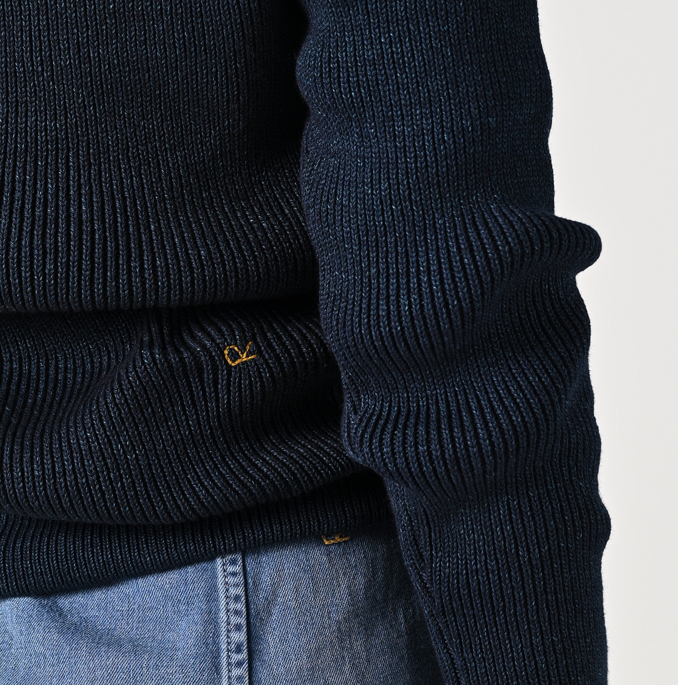 45R Indigo Tilden Knit-sewn Sweater