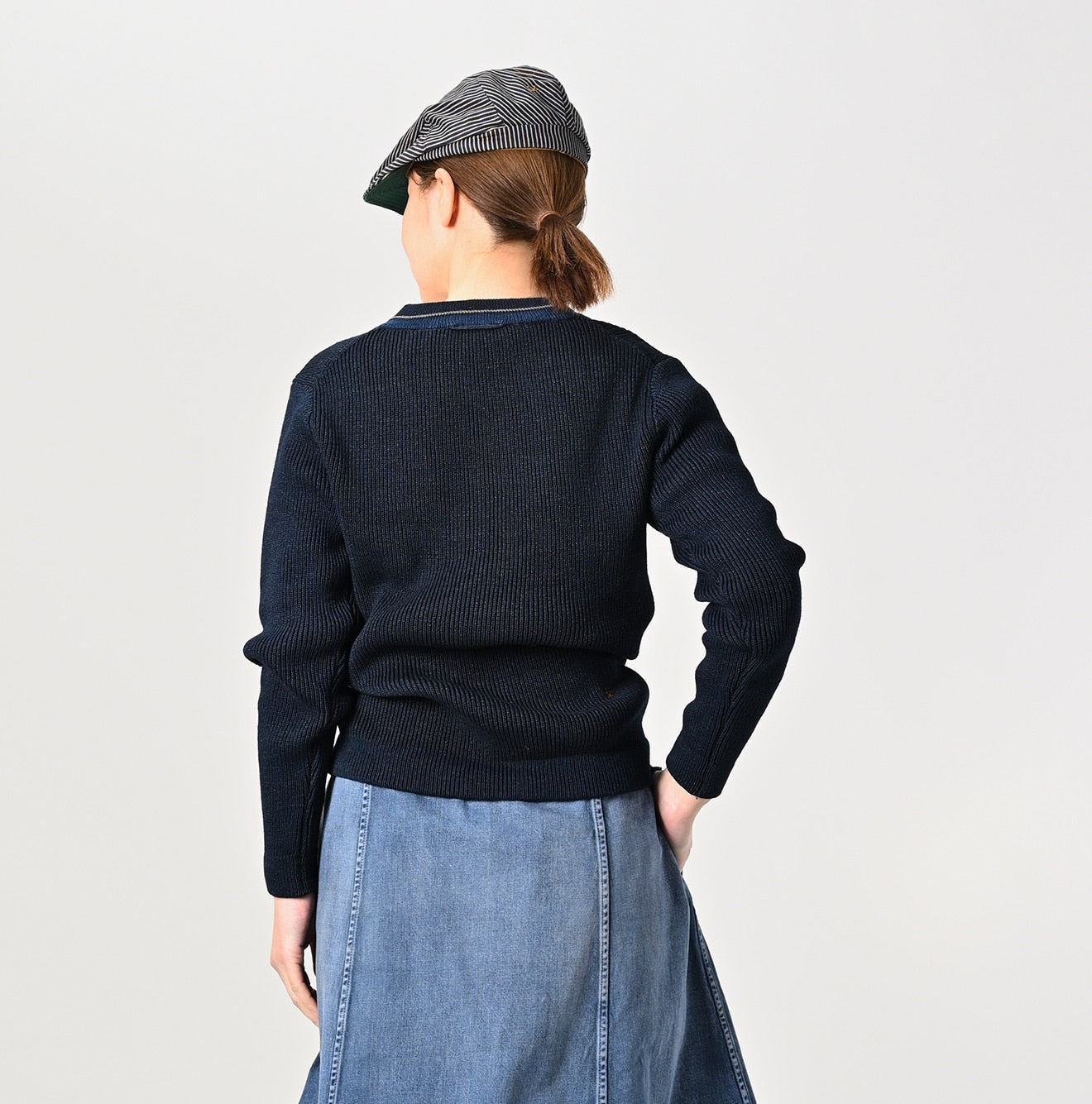 45R Indigo Tilden Knit-sewn Sweater