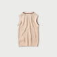 45R Beige Tilden Knit-sewn Vest