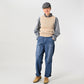 45R Beige Tilden Knit-sewn Vest