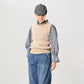 45R Beige Tilden Knit-sewn Vest