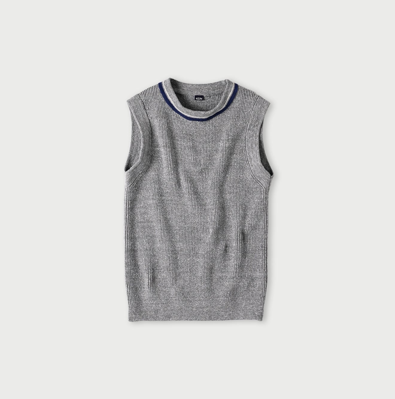 45R Gray Top Tilden Knit-sewn Vest