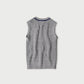 Gray Top Tilden Knit-sewn Vest (Size 2) - 45R by 45rpm studio