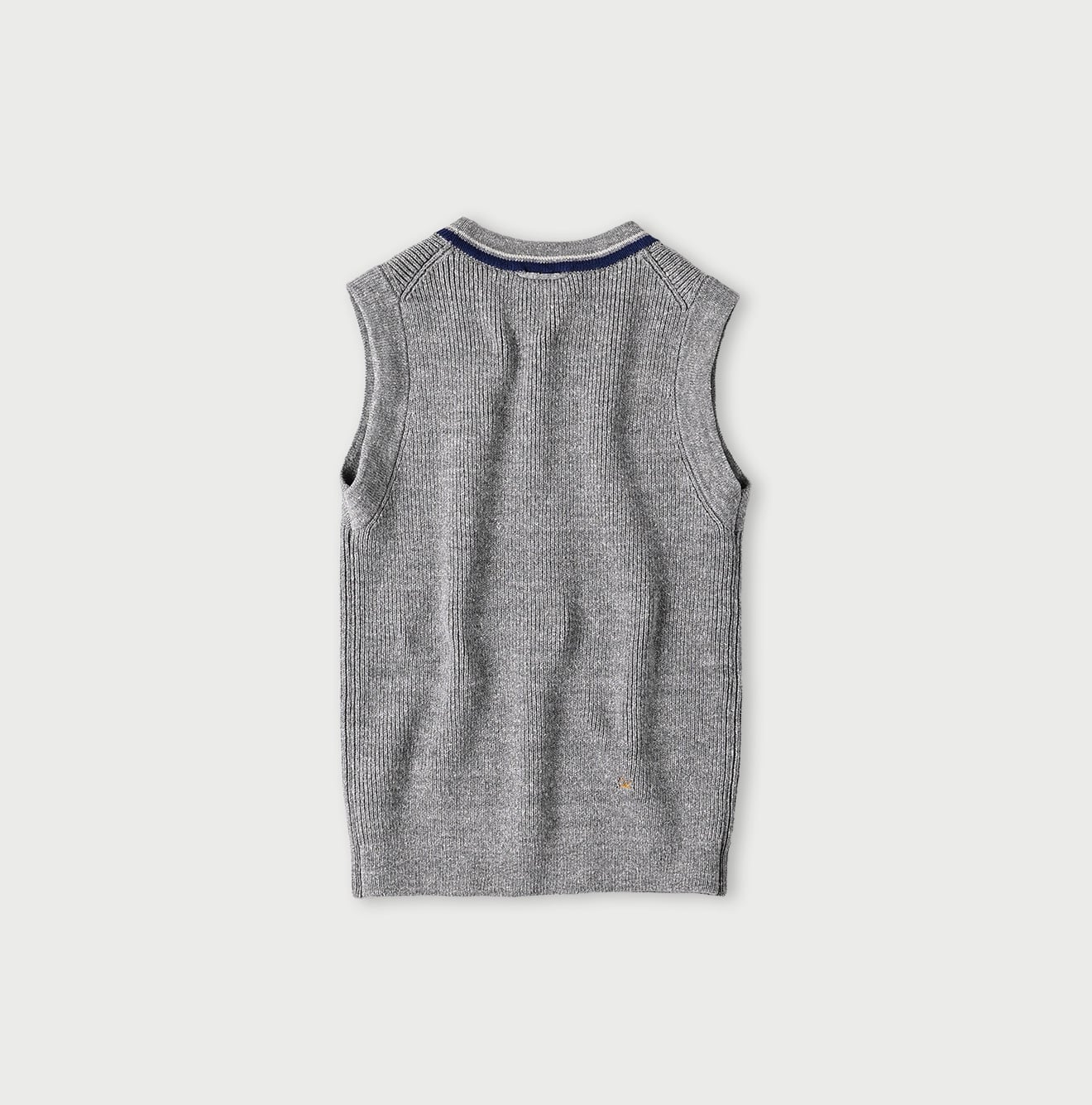 45R Gray Top Tilden Knit-sewn Vest