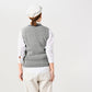 Gray Top Tilden Knit-sewn Vest (Size 2) - 45R by 45rpm studio