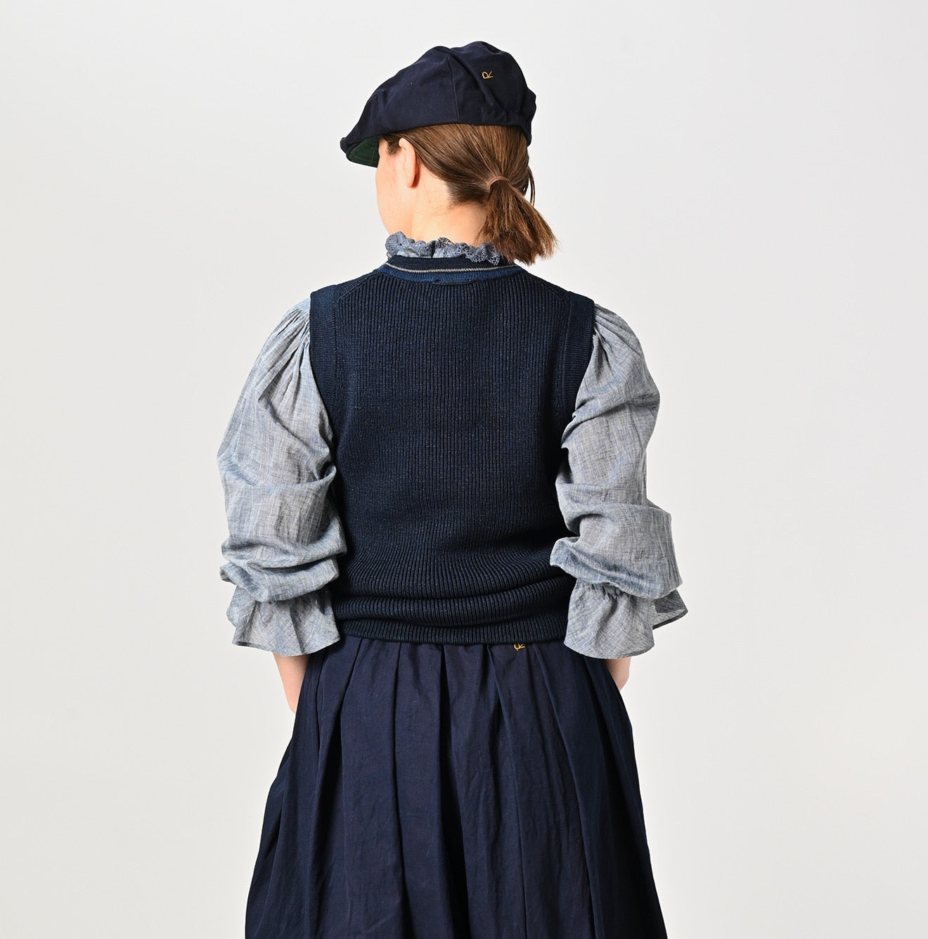 45R Indigo Tilden Knit-sewn Vest