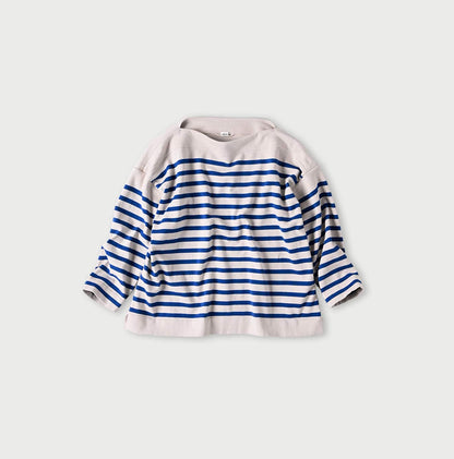 45R Stripe Knit-sewn Square Top