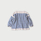 45R Stripe Knit-sewn Square Top