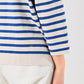 45R Stripe Knit-sewn Square Top