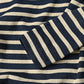 45R Stripe Knit-sewn Square Top