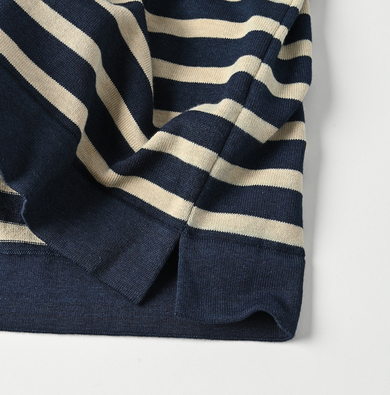 Stripe Knit-sewn Square Top - 45R by 45rpm studio