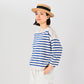 45R Stripe Knit-sewn Square Top