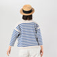 45R Stripe Knit-sewn Square Top