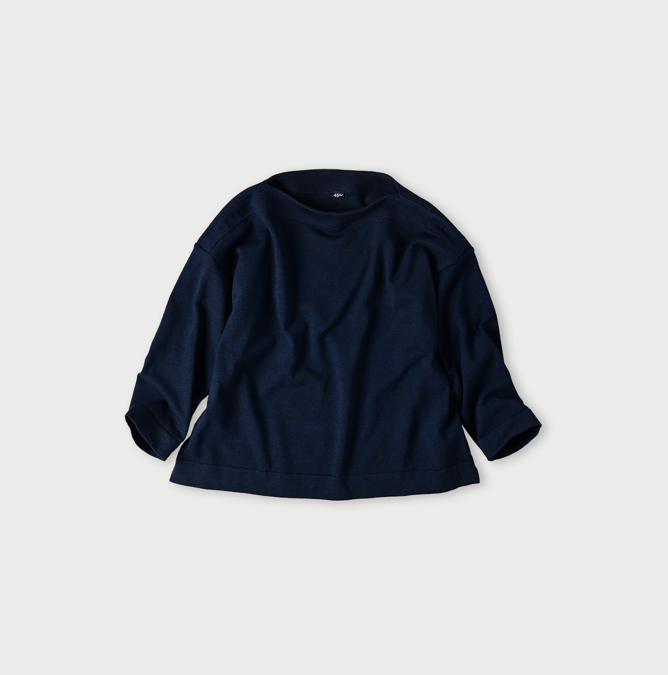 Indigo Stripe Knit-sewn Square Top - 45R by 45rpm studio