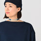 Indigo Stripe Knit-sewn Square Top - 45R by 45rpm studio