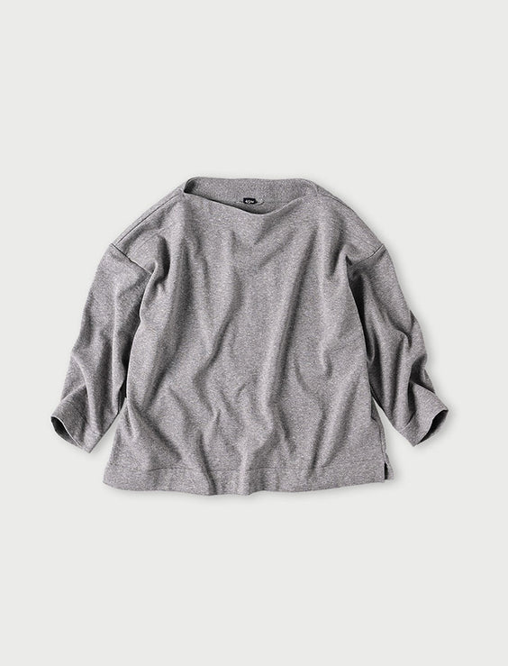 Gray Knit-sewn Square Top