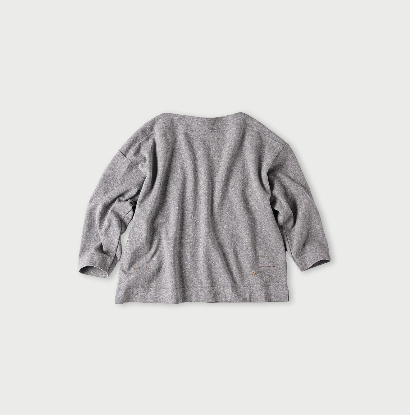 Gray Knit-sewn Square Top - 45R by 45rpm studio