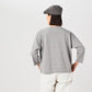 Gray Knit-sewn Square Top - 45R by 45rpm studio