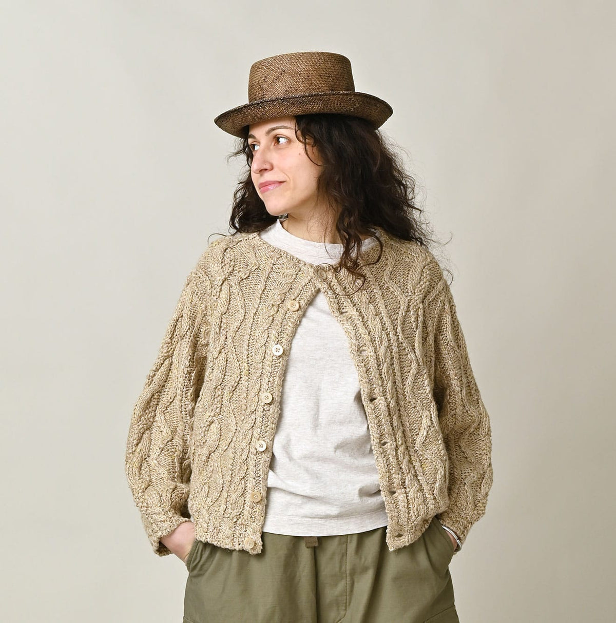 45R Zakkuri Linen Bolero