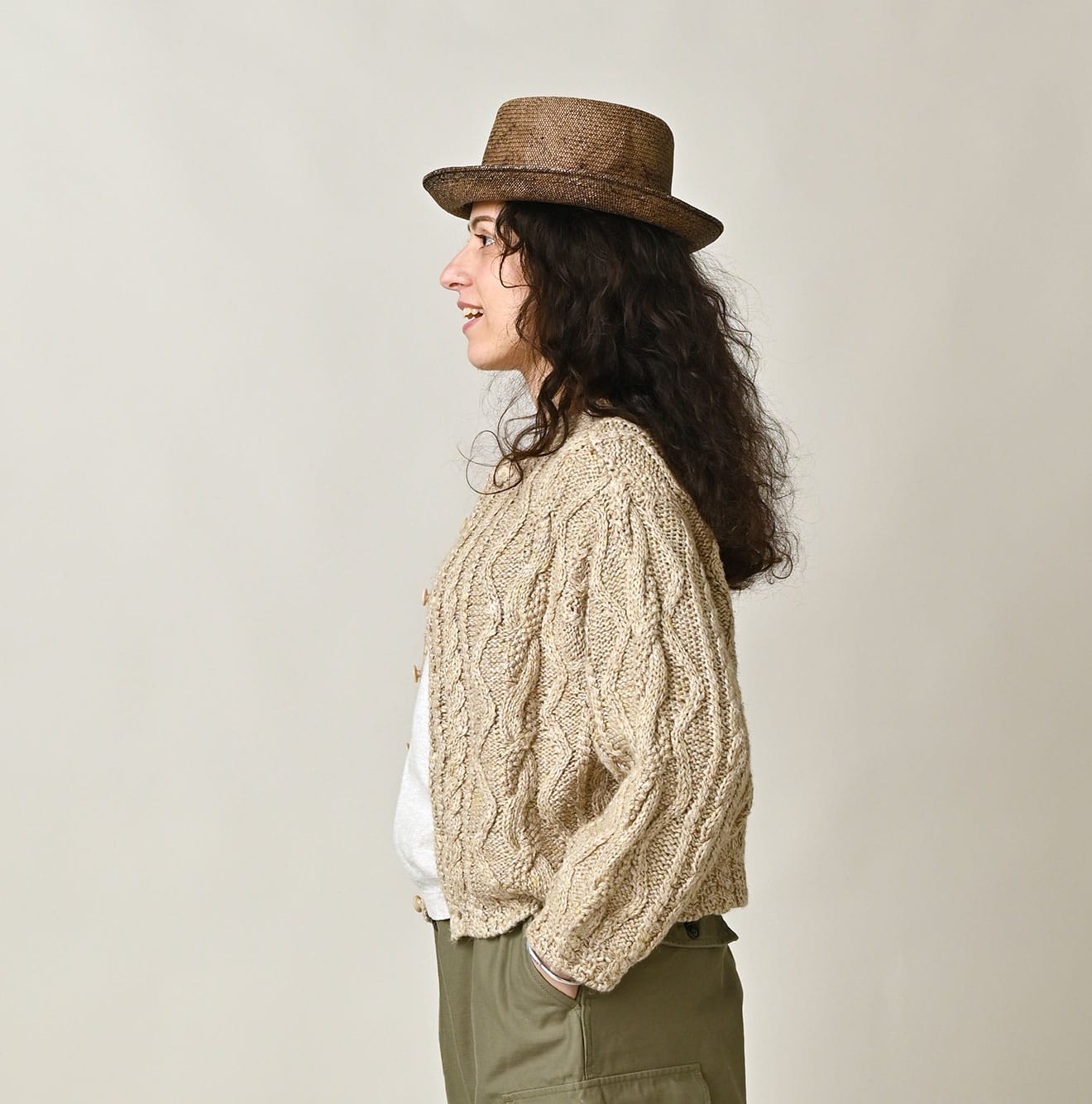 45R Zakkuri Linen Bolero