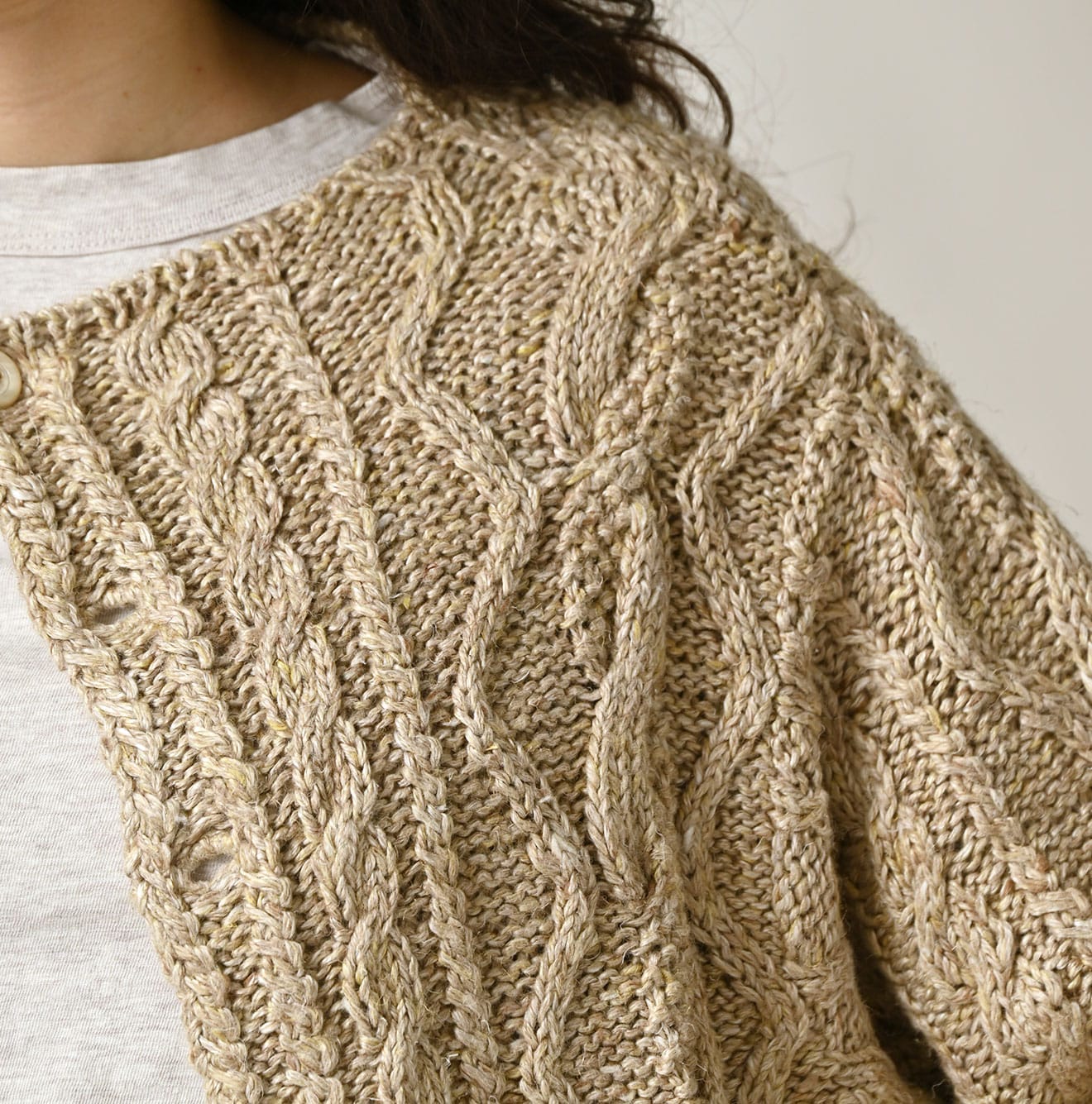 45R Zakkuri Linen Bolero