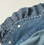 45R Mugihiko Denim Frilled Work Vest