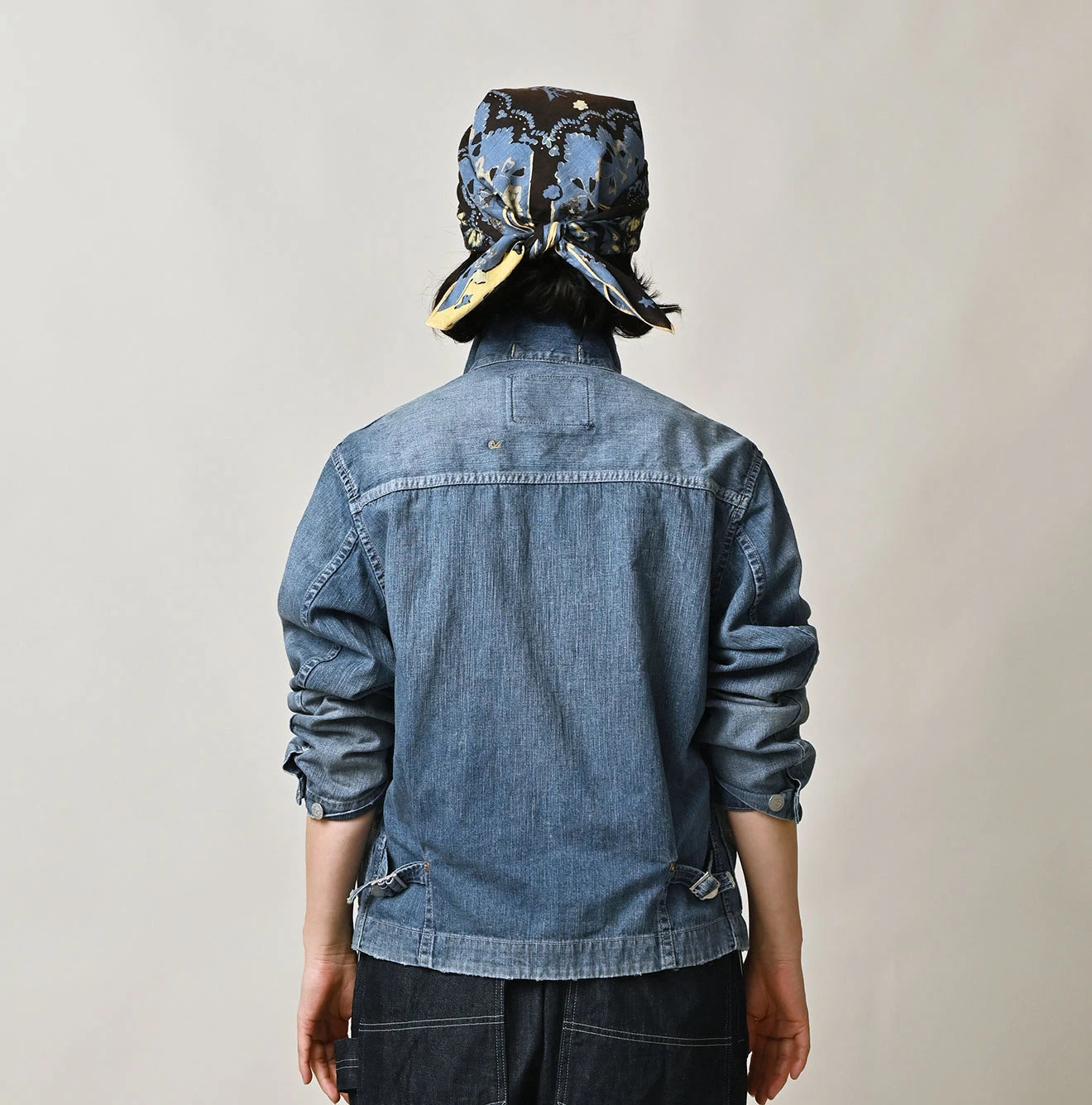 45R Mugihiko Denim Frilled Coverall Zyu - Image 5