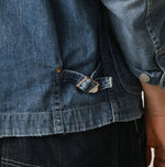 45R Mugihiko Denim Frilled Coverall Zyu