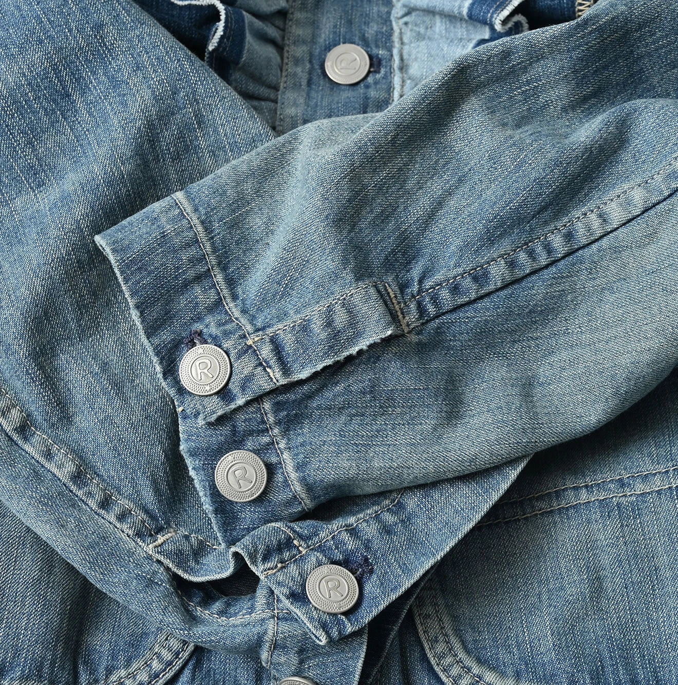 45R Mugihiko Denim Frilled Coverall Zyu - Image 15