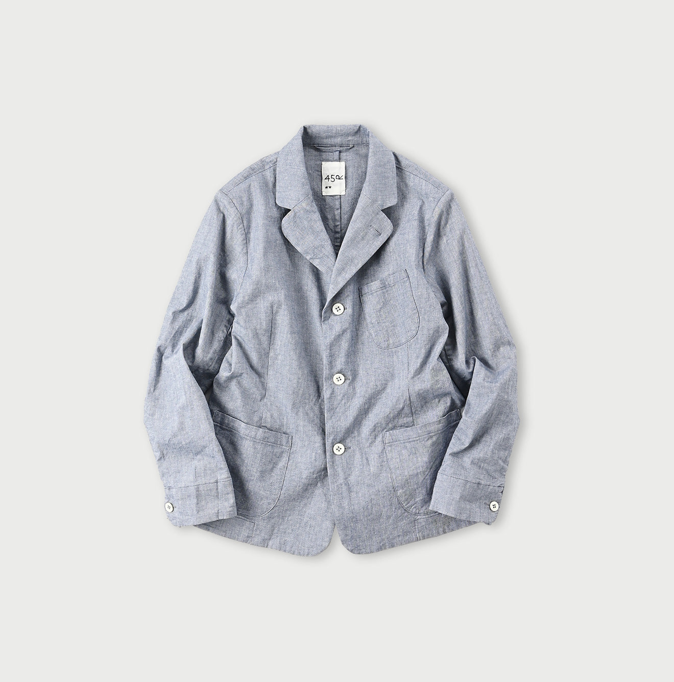 45R Cotton Linen Oxford Stretch Shirt Jacket