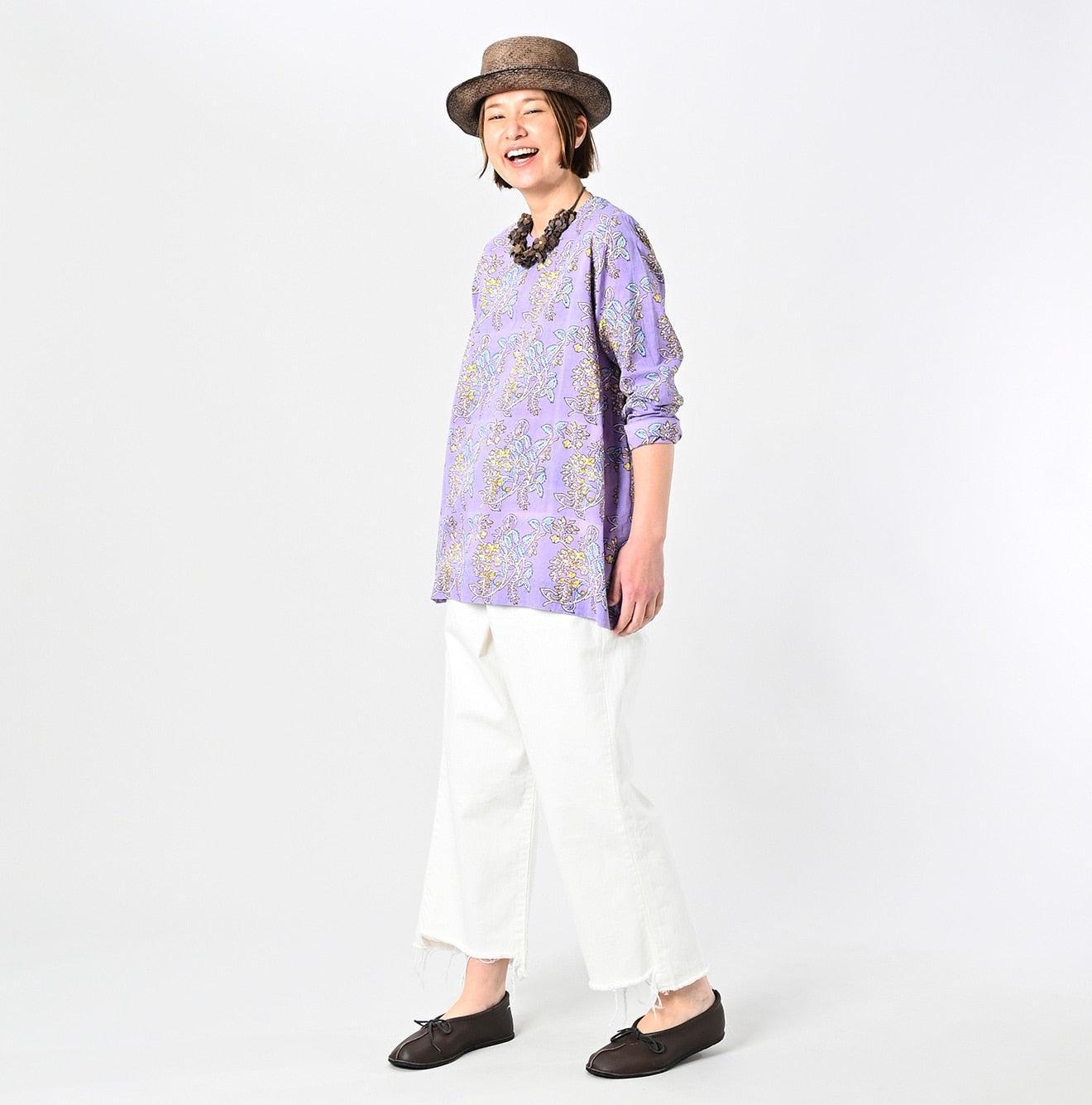 Saijiki Block Printed Blouse - 45R by 45rpm studio