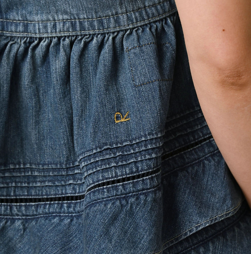 45R Mugihiko Denim Tiered Frill Camisole - Image 11