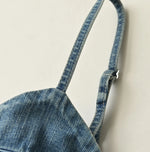 45R Mugihiko Denim Tiered Frill Camisole