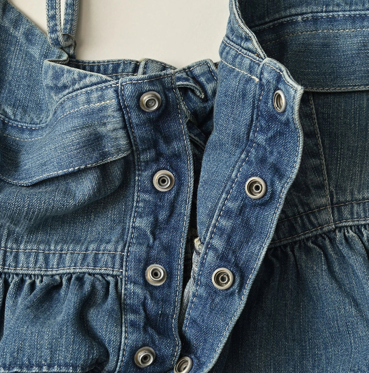 45R Mugihiko Denim Tiered Frill Camisole