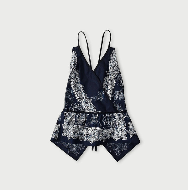 Indigo Bandana Paisley Tank Bra