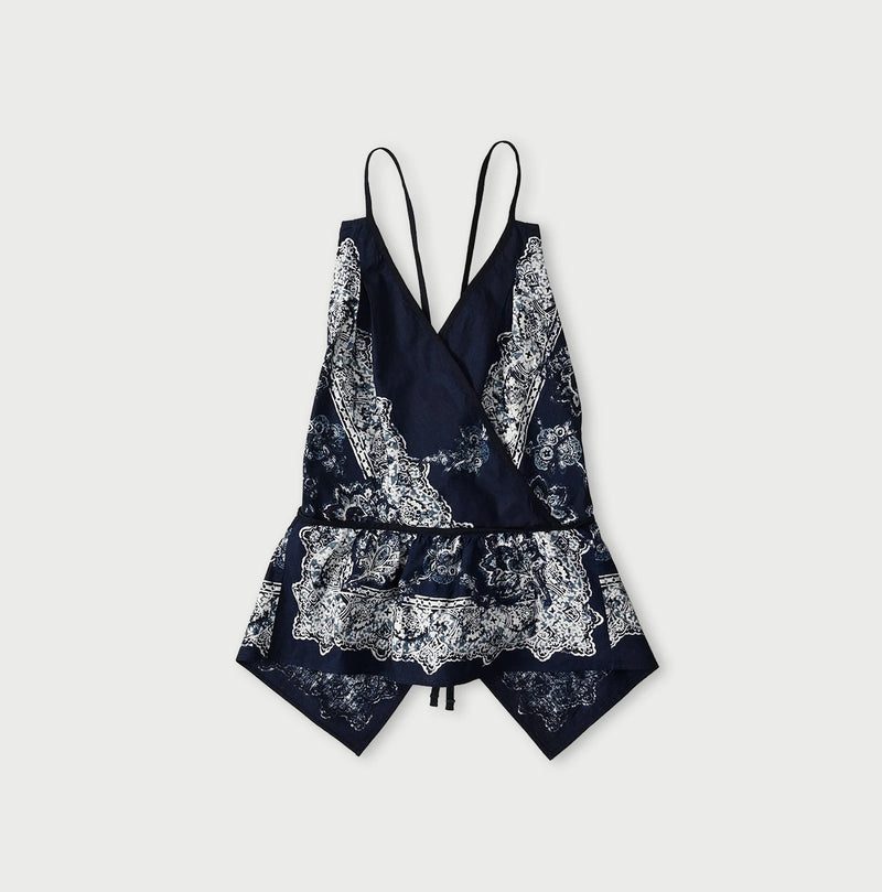 Indigo Bandana Paisley Tank Bra - Image 1